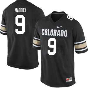 Men's Buffaloes #9 Aaron Maddox Home Black Embroidery Jersey 746782-557