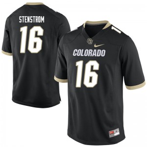 Mens University of Colorado #16 Blake Stenstrom Black Stitch Jersey 183291-233