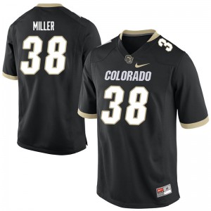Men Colorado Buffaloes #38 Brock Miller Black Stitched Jersey 772156-616