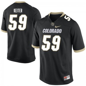 Men's Buffaloes #59 Colby Keiter Black College Jerseys 615740-644