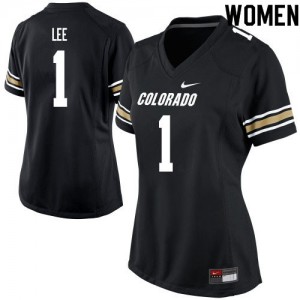 Womens UC Colorado #1 Donovan Lee Black Stitch Jerseys 395675-750