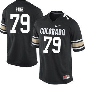 Mens Colorado Buffaloes #79 Heston Paige Home Black College Jerseys 839623-867