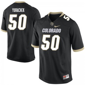 Men University of Colorado #50 Jake Yurachek Black Football Jersey 968828-672