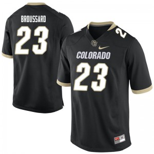 Mens UC Colorado #23 Jarek Broussard Black Stitched Jerseys 717177-335