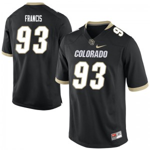 Men University of Colorado #93 Tyler Francis Black Player Jerseys 384959-137
