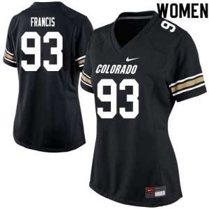 Womens UC Colorado #93 Tyler Francis Black High School Jerseys 967380-646