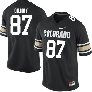 Mens Colorado Buffaloes #87 Vincent Colodny Home Black High School Jersey 839839-117