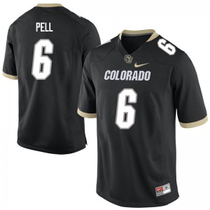 Mens Colorado Buffaloes #6 Alec Pell Black Official Jerseys 699164-952