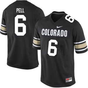 Mens University of Colorado #6 Alec Pell Home Black Embroidery Jersey 695166-947