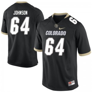 Men UC Colorado #64 Austin Johnson Black Football Jersey 387289-779