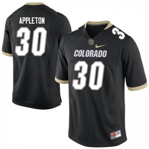 Men's UC Colorado #30 Curtis Appleton Black NCAA Jerseys 736392-413