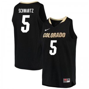 Men's UC Colorado #5 D'Shawn Schwartz Black Embroidery Jerseys 583704-411