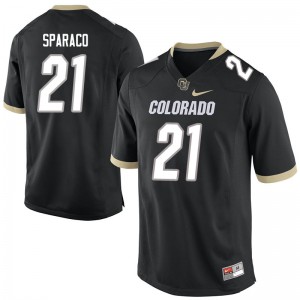 Men Colorado Buffaloes #21 Dante Sparaco Black University Jersey 105662-930