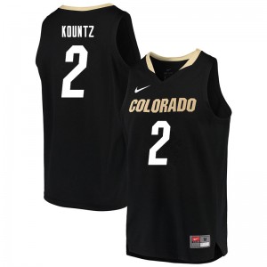 Mens Colorado Buffaloes #2 Daylen Kountz Black Official Jerseys 488763-495