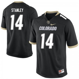 Men's Colorado Buffaloes #14 Dimitri Stanley Black Player Jersey 639919-904