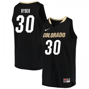 Men UC Colorado #30 Frank Ryder Black Alumni Jerseys 277126-263