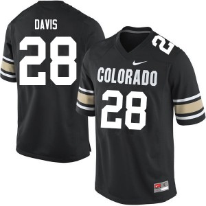 Mens Colorado #28 Joe Davis Home Black Player Jerseys 973925-359
