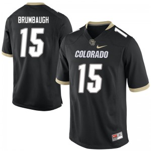 Mens Colorado Buffaloes #15 Legend Brumbaugh Black Football Jersey 570007-887