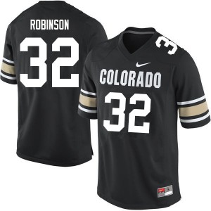 Mens UC Colorado #32 Ray Robinson Home Black Player Jerseys 358420-171