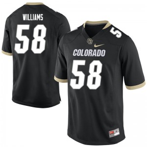 Mens Colorado #58 Alvin Williams Black College Jersey 609162-524