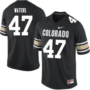 Men University of Colorado #47 Hayden Waters Home Black Football Jersey 452390-695