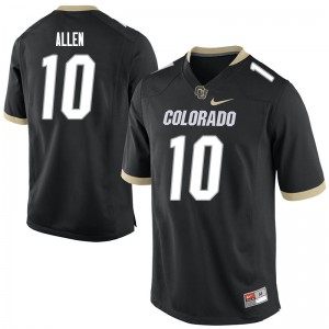 Men's University of Colorado #10 Jash Allen Black Embroidery Jerseys 459529-107