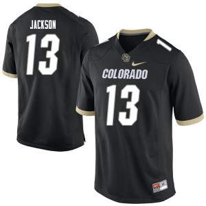 Men UC Colorado #13 Justin Jackson Black University Jersey 802207-677