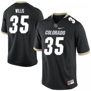Men's Colorado Buffaloes #35 Mac Willis Black High School Jersey 444147-358