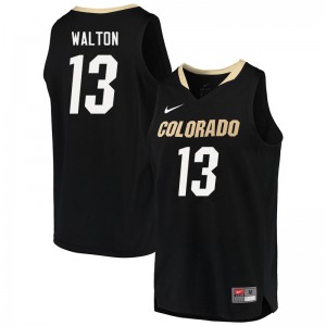 Mens UC Colorado #13 Dallas Walton Black NCAA Jerseys 590441-711