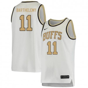 Men's Buffaloes #11 Keeshawn Barthelemy White Basketball Jersey 146270-890