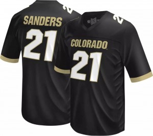 Men's Colorado Buffaloes #21 Shilo Sanders Black High School Original Retro Brand Jerseys 368218-932