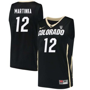Men Colorado #12 AJ Martinka Black Official Jerseys 358355-768