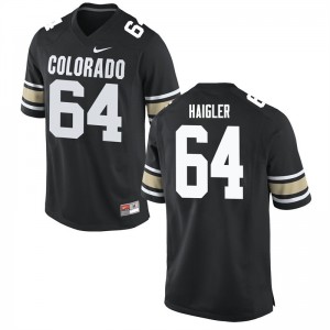 Mens Colorado #64 Aaron Haigler Home Black Football Jerseys 611657-503