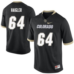 Mens University of Colorado #64 Aaron Haigler Black Embroidery Jersey 761405-833