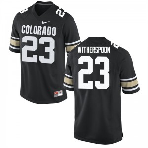 Mens University of Colorado #23 Ahkello Witherspoon Home Black University Jersey 700753-161