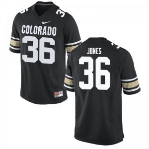 Mens UC Colorado #36 Akil Jones Home Black Official Jerseys 799013-714