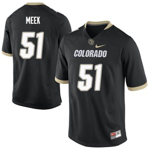 Mens UC Colorado #51 Bryan Meek Black Official Jerseys 732724-318