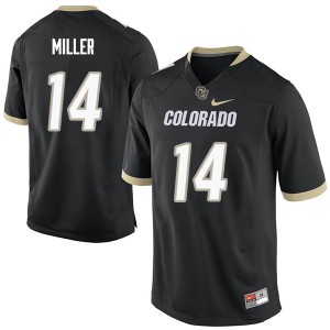 Mens Colorado Buffaloes #14 Chris Miller Black NCAA Jerseys 169031-716