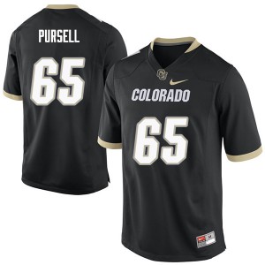 Men's Colorado Buffaloes #65 Colby Pursell Black Football Jerseys 935915-617