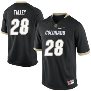 Men's Colorado Buffaloes #28 Daniel Talley Black College Jerseys 424801-160