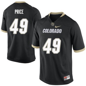 Men's UC Colorado #49 Davis Price Black University Jerseys 649352-981