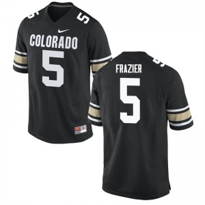 Mens UC Colorado #5 George Frazier Home Black Stitched Jerseys 596633-922