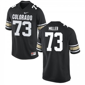 Men's University of Colorado #73 Isaac Miller Home Black Stitched Jerseys 105006-808