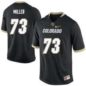Men's University of Colorado #73 Isaac Miller Black NCAA Jerseys 452977-168