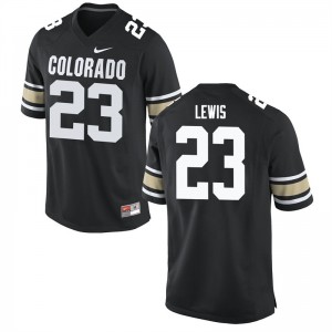 Mens UC Colorado #23 Isaiah Lewis Home Black Player Jersey 809802-680