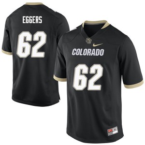 Mens Colorado Buffaloes #62 Justin Eggers Black NCAA Jerseys 495849-879