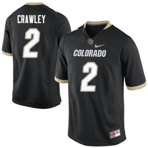 Men's Colorado #2 Ken Crawley Black Player Jerseys 976566-489