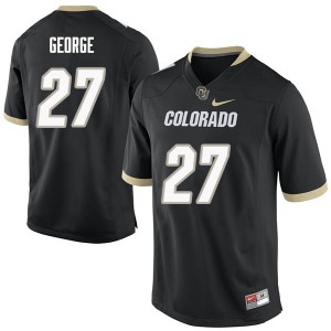 Men's Colorado Buffaloes #27 Kevin George Black Football Jerseys 917059-454