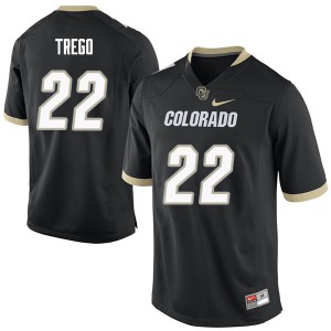 Mens University of Colorado #22 Kyle Trego Black Football Jerseys 227312-893
