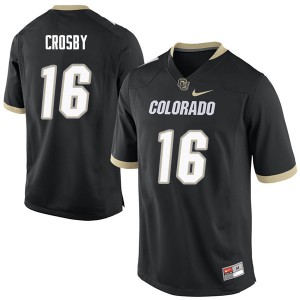 Mens University of Colorado #16 Mason Crosby Black Stitch Jersey 429424-927